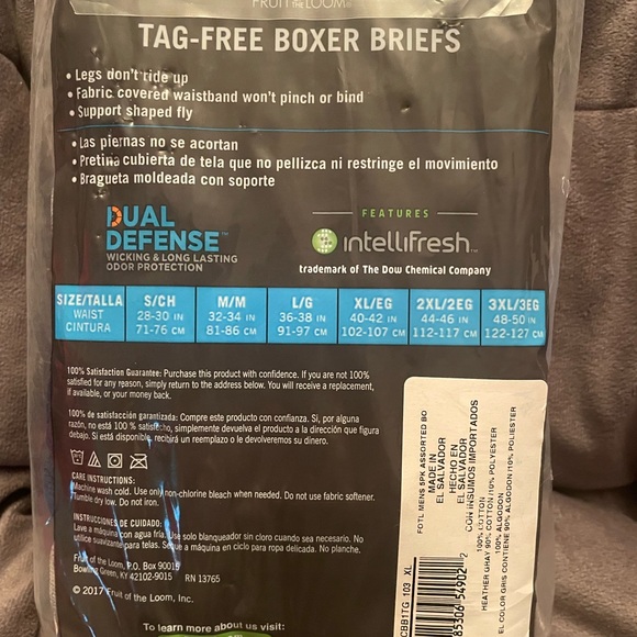 Men’s five pack boxer briefs - Picture 5 of 5